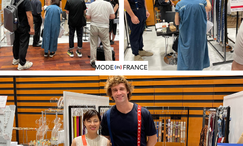 Vertical l'Accessoire en vedette au salon Mode in France à Tokyo au Japon. 