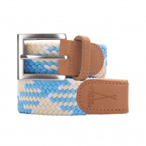 Ceinture tressée Bleu blanc...