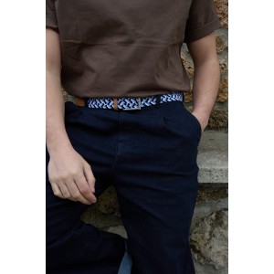 Ceinture tressée bleu bleu...