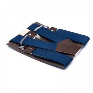 Blue wide suspenders Les...