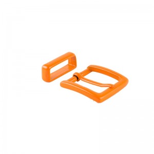 Boucle orange ceinture cuir...