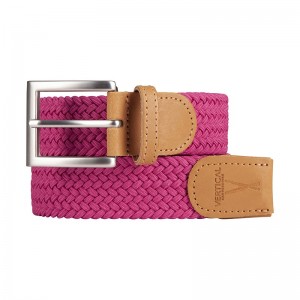 Pink braided belt