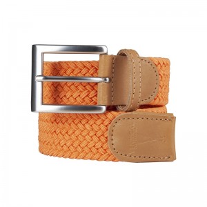 Orange braided belt