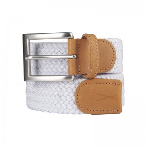 White braided belt
