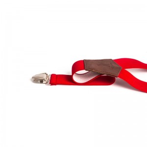 Red wide suspenders Les...