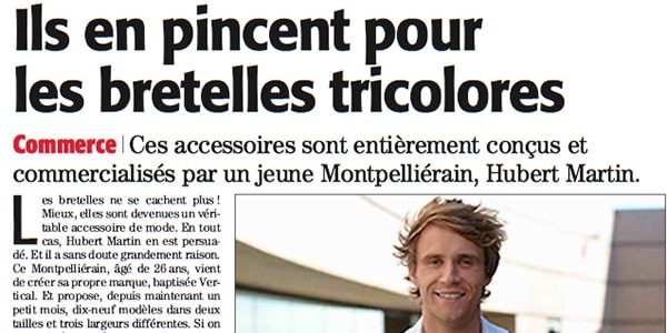 Press review 'Midi Libre' I Vertical l'accessoire